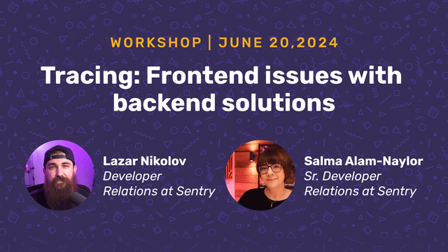 Tracing: Frontend issues with backend solutions